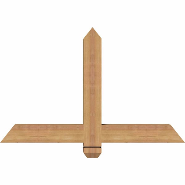 Ekena Millwork Eugene Smooth Timber Gable Bracket, Western Red Cedar, 36"W x 23"H x 3 1/2"D x 3 1/2"F, 15/12 Pitch GBW036X23X0404EUG00SWR - main